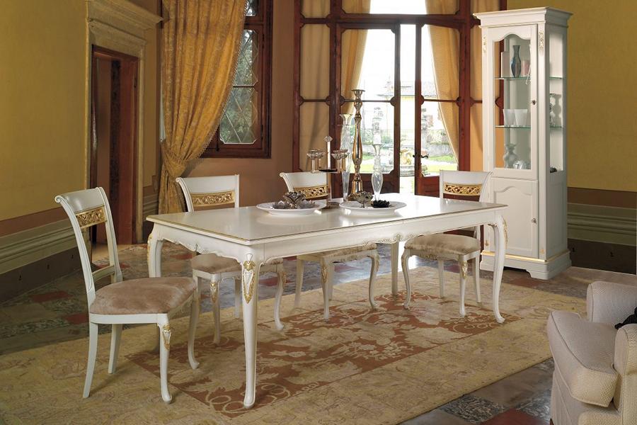 Dining room set 5 pieces dining table 4 chairs modern Italian furniture luxurious new