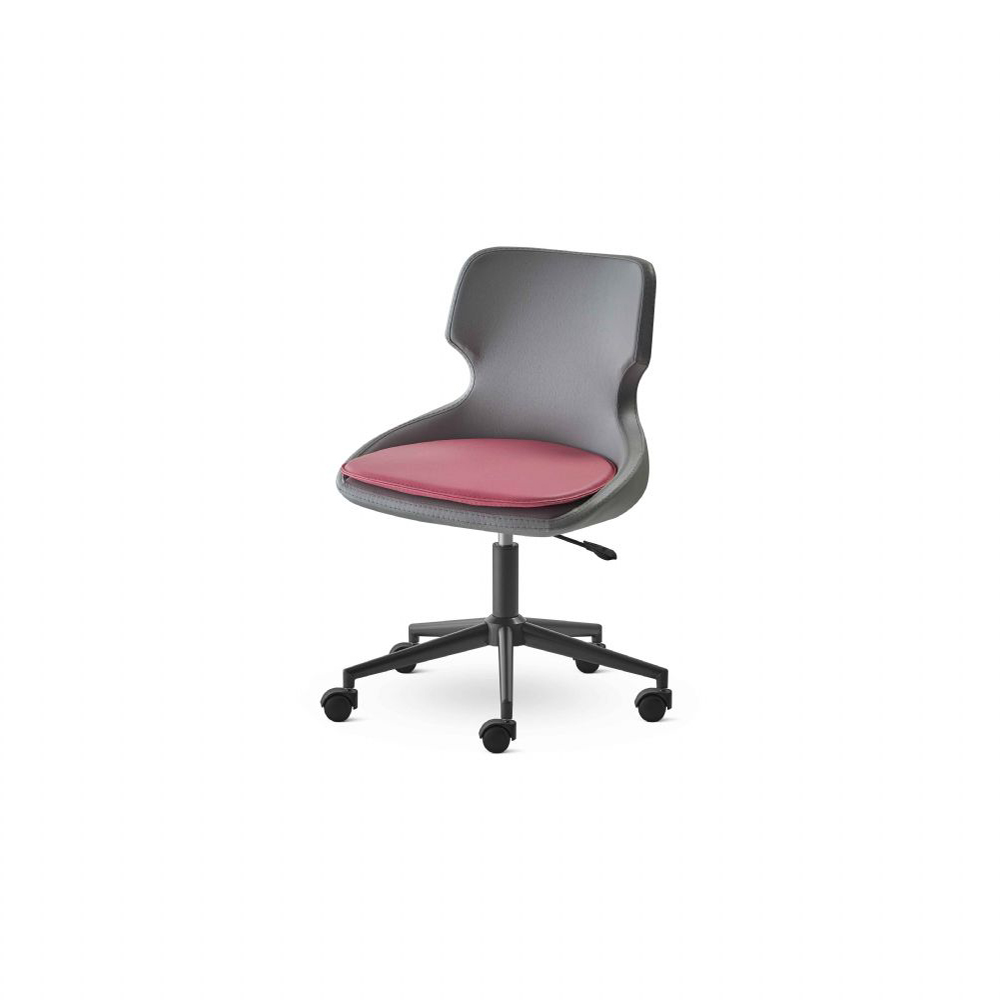 Office chair black burgundy study hallway foyer modern office