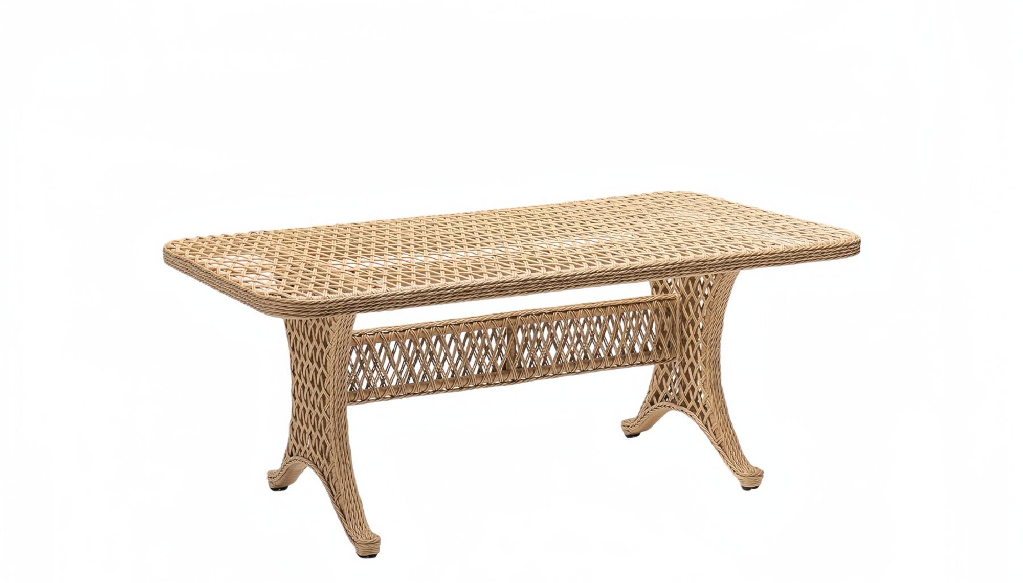 Luxury Rattan Coffee Table High Quality Beige Modern Side Table Design