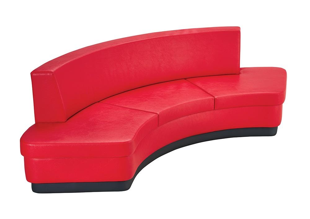 Red Fabric 3-Seater Sofa Modern Design Couch Upholstered Sofas