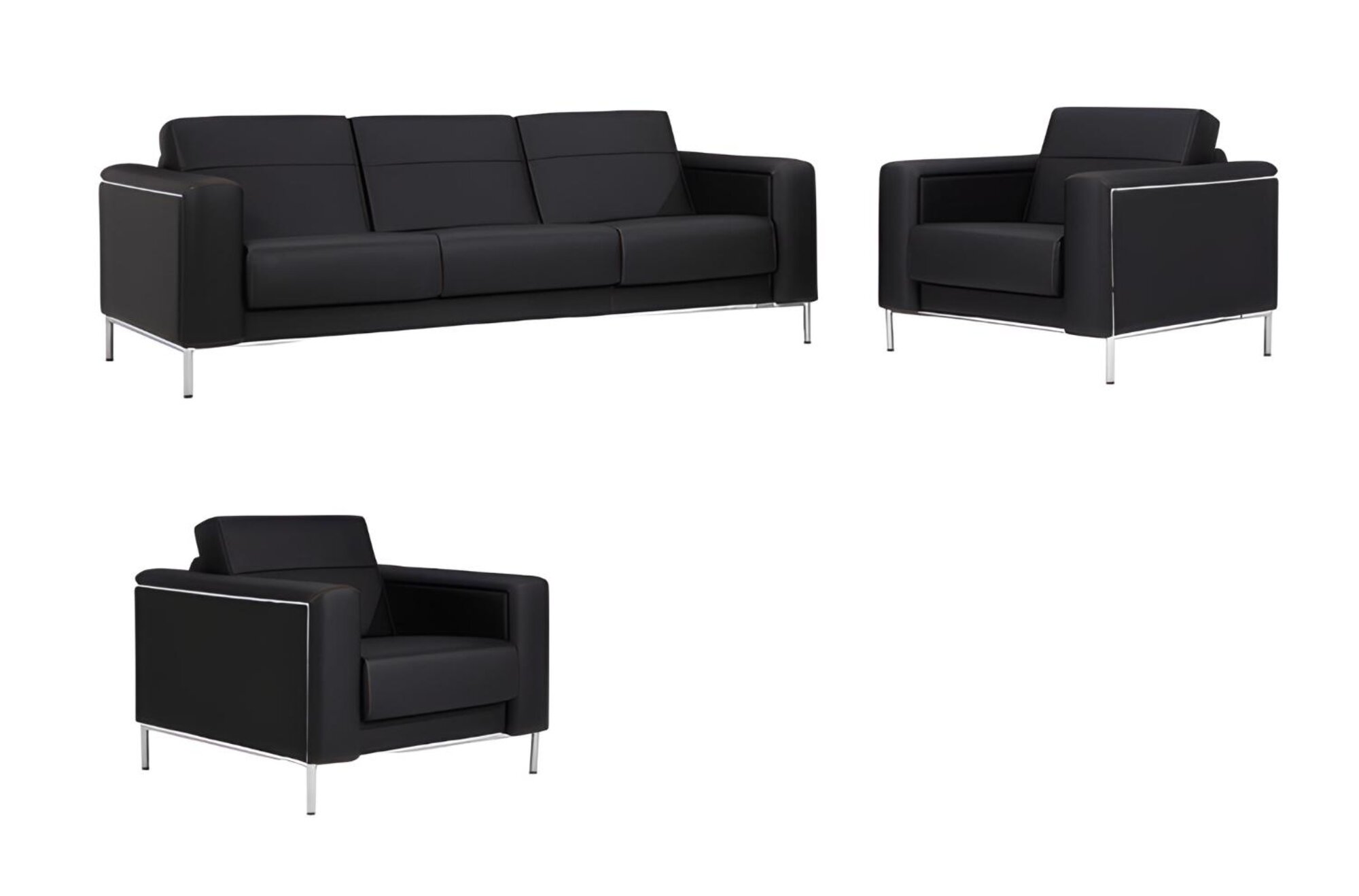 Sofa armchair couch upholstery luxury modern leather sofa 3+1+1 couches sofas