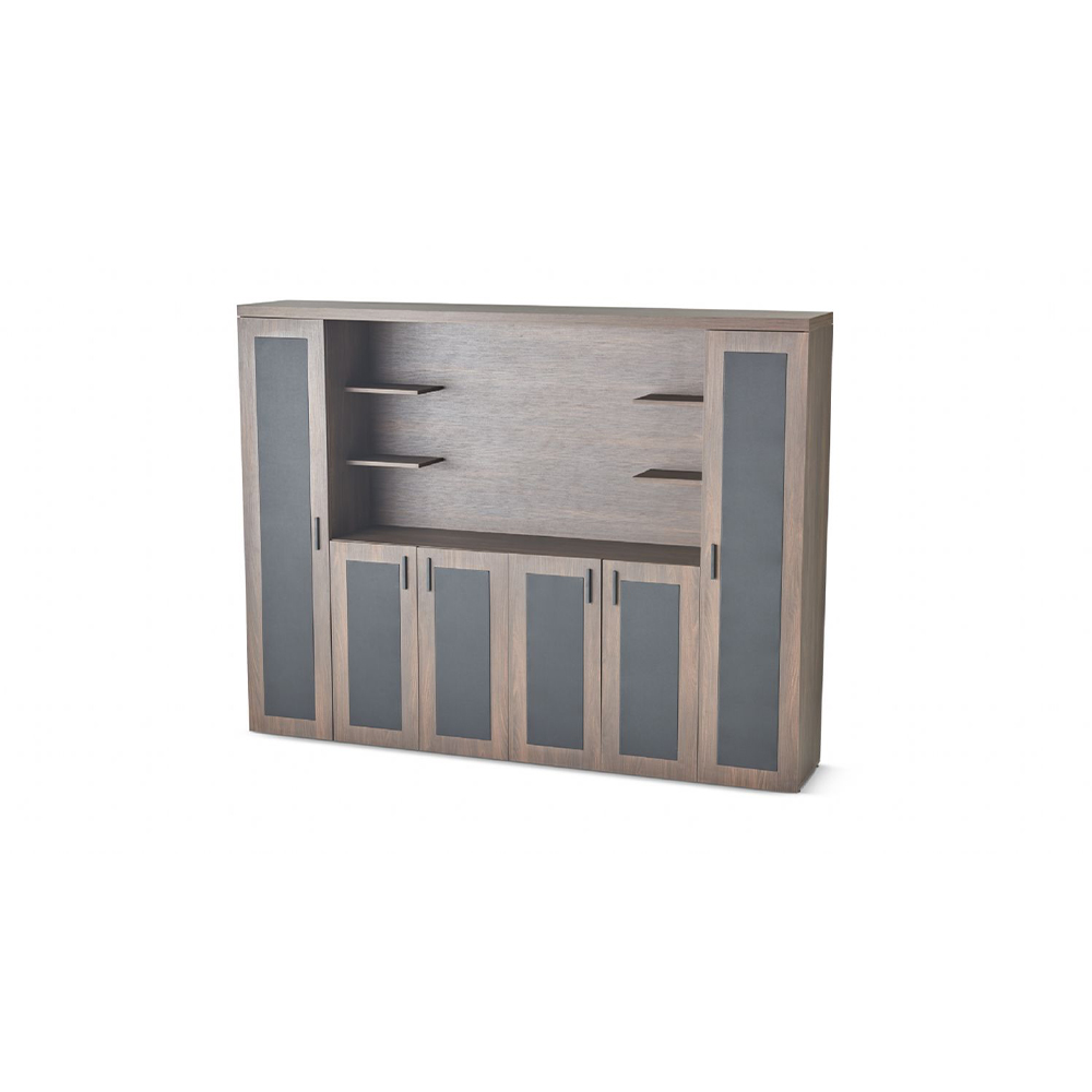 Modern brown-black bookshelf luxurious storage home office furniture