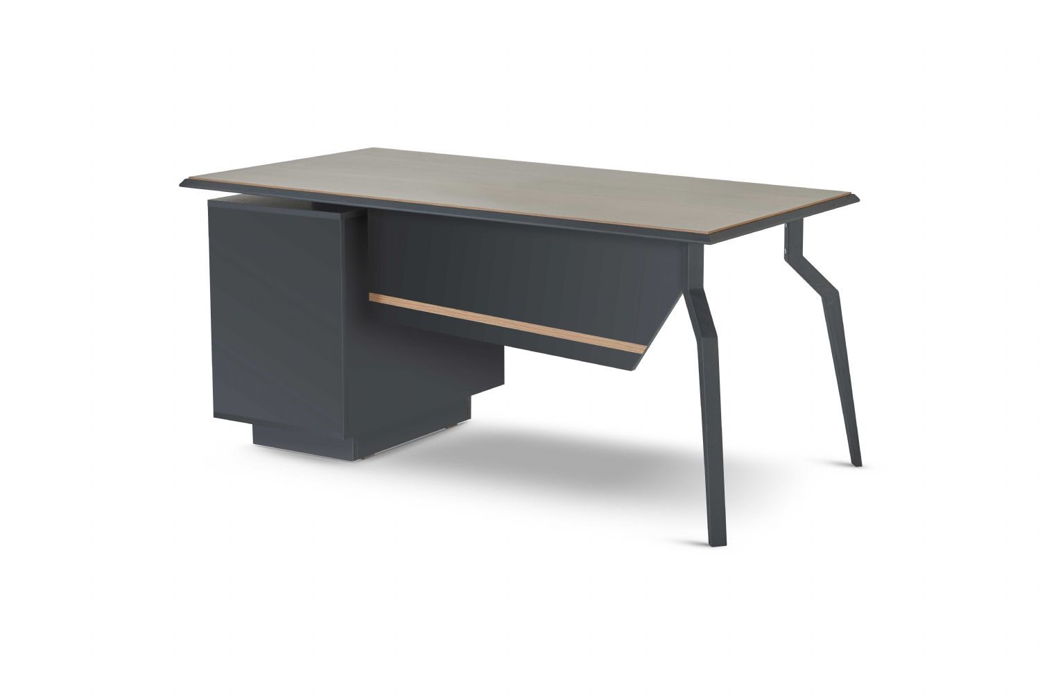 Black-Brown Desk Wooden Tables Study Modern Furniture