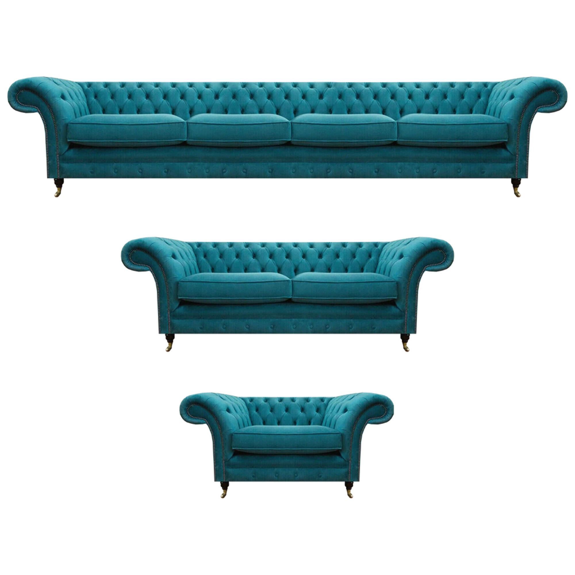 Luxury furniture sofa set blue sofa upholstery 4+2+1 textile sofa couch set