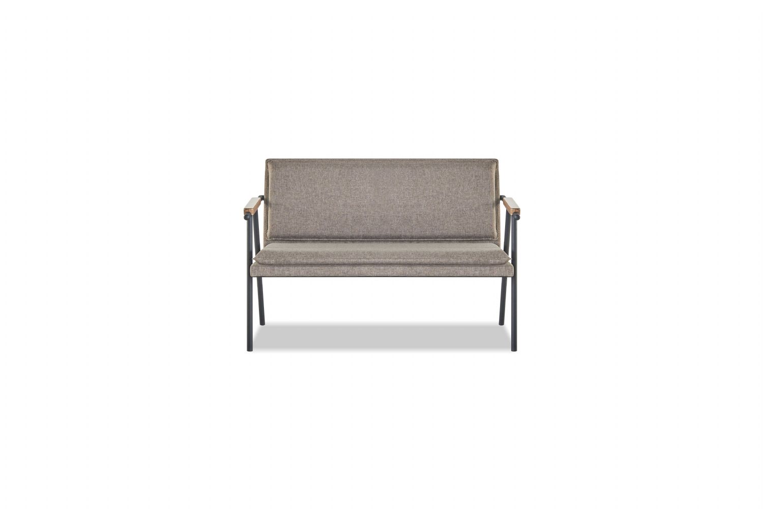 Gray office room 2-seater sofa exclusive textile office furniture