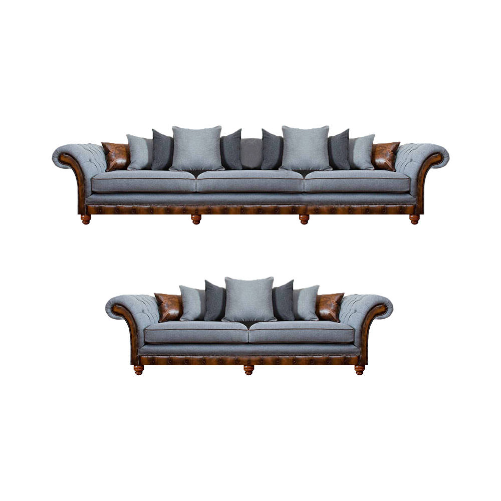 Cushion sofas furniture sofa set 2-piece modern sofa set 3+2 seater Chesterfield