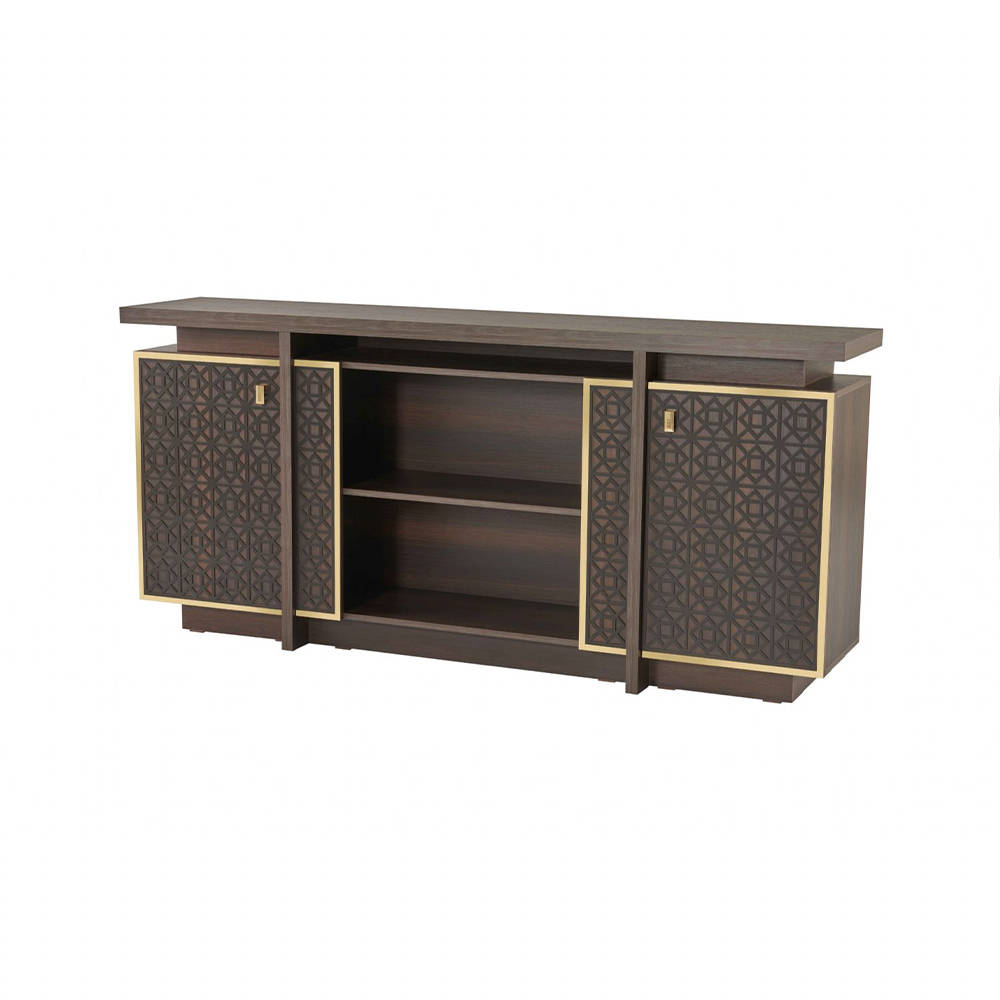 Sideboard file cabinet brown office living room modern rectangular