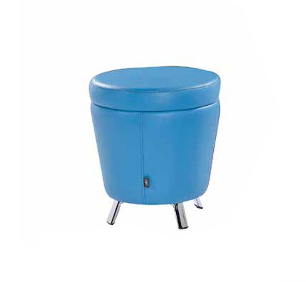 Stool Stool Luxury Upholstered Stool Modern Designer Living Room Leather Blue