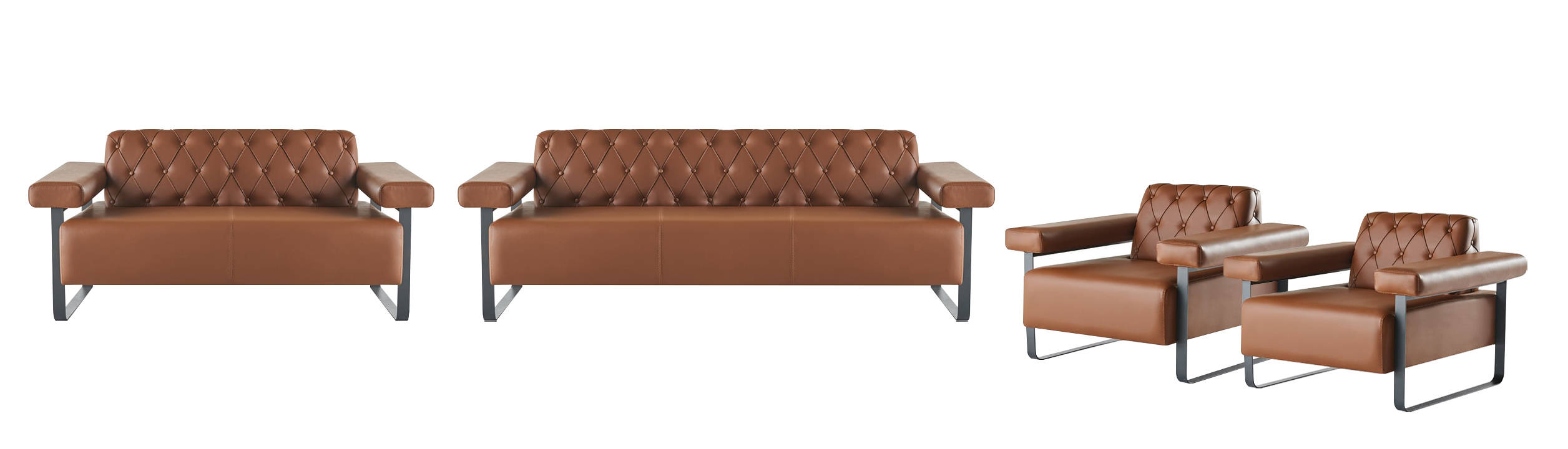 Chesterfield Couch Button Sofas 4-piece 3-seater 2-seater Armchair Modern