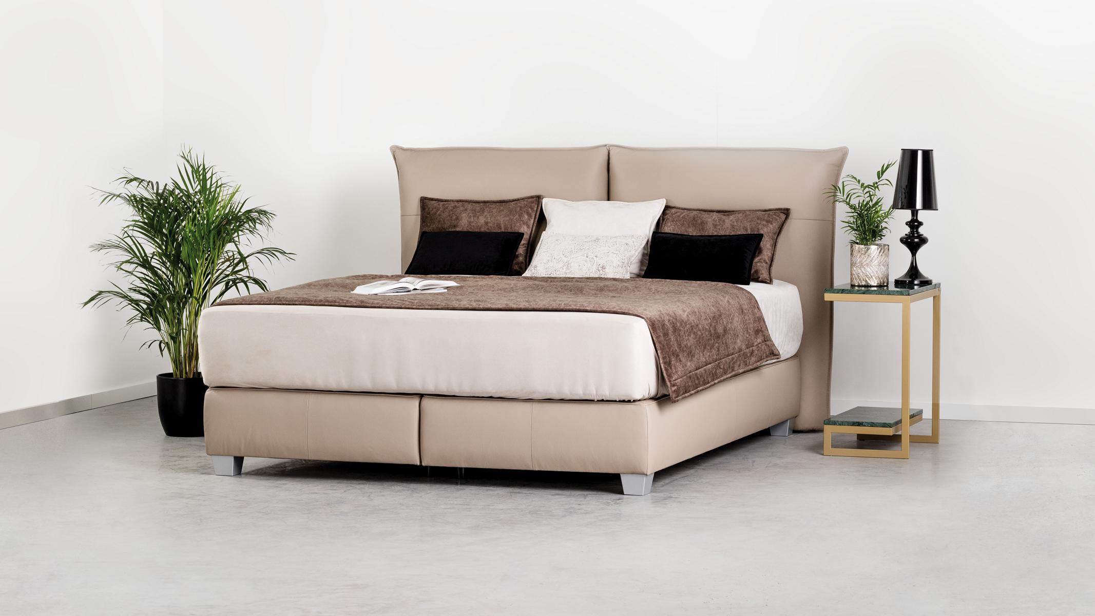Modern Bedroom 180x200 Wood Textile Beds Upholstered Bed Luxury Double New