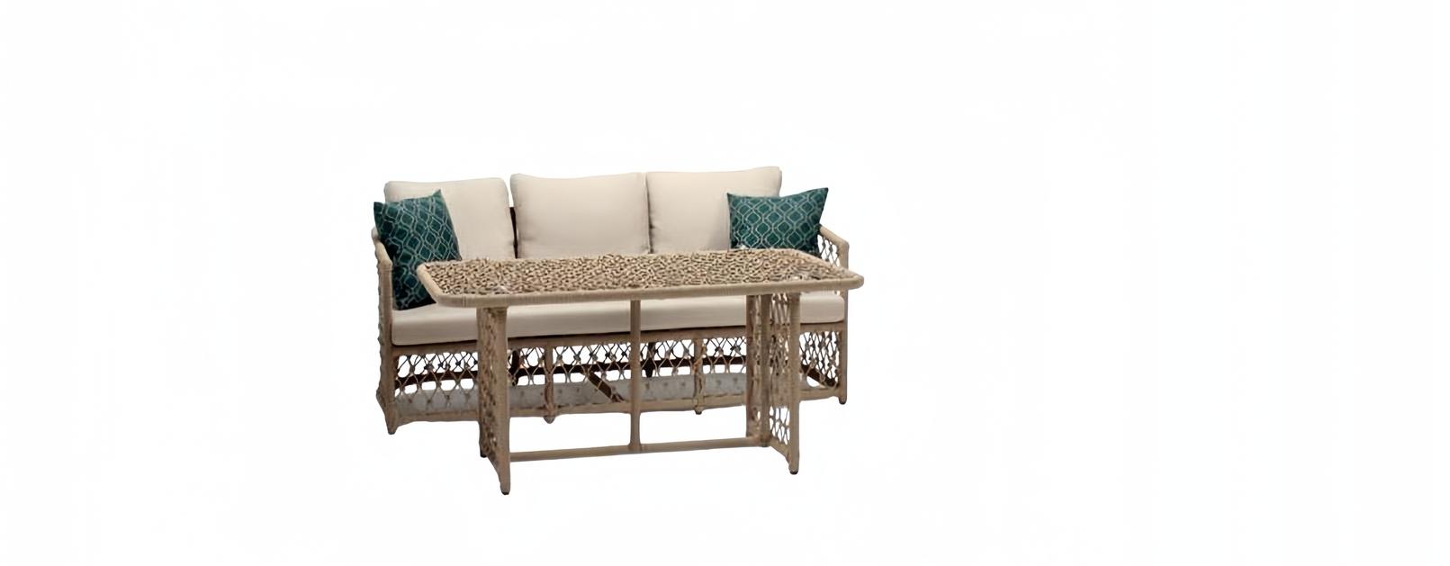 Sofa set 3-seater modern coffee table sofas three-seater rattan table luxury