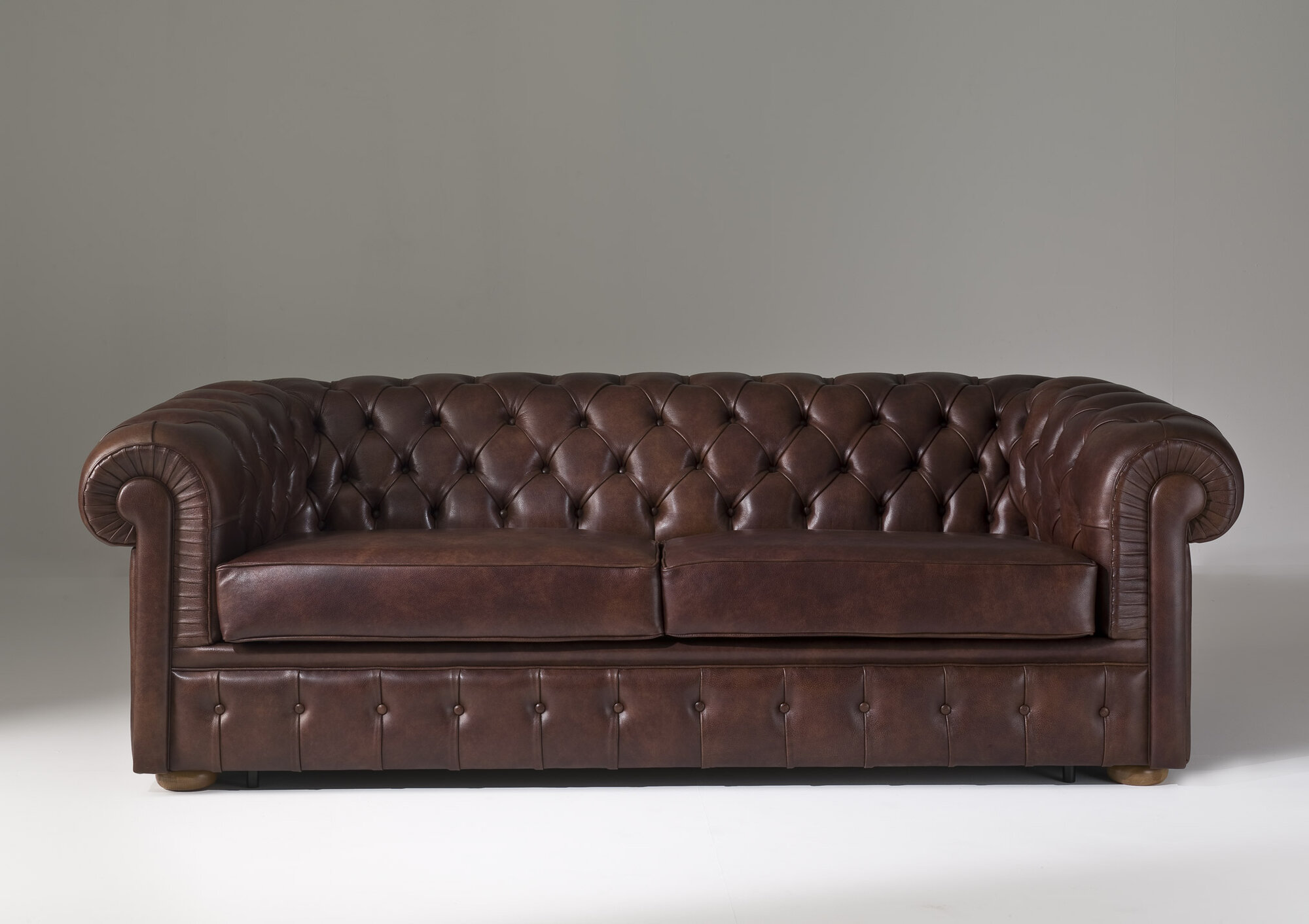 Chesterfield Sofa Upholstered Couch 3-Seater Sleeper Sofa + Bed Function Leather Sofas