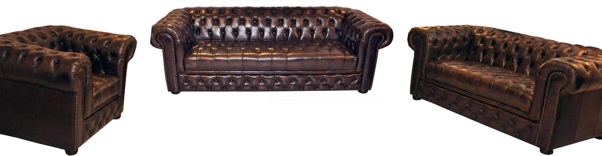 Chesterfield Leather Sofa Couch Upholstered Sofa Set 3+2+1 Sofas CAMBRIDGE