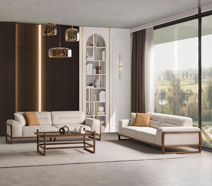 Sofas Couch Upholstered Sofas Couches Living Room Design Textile Fabric 2x 3-Seater