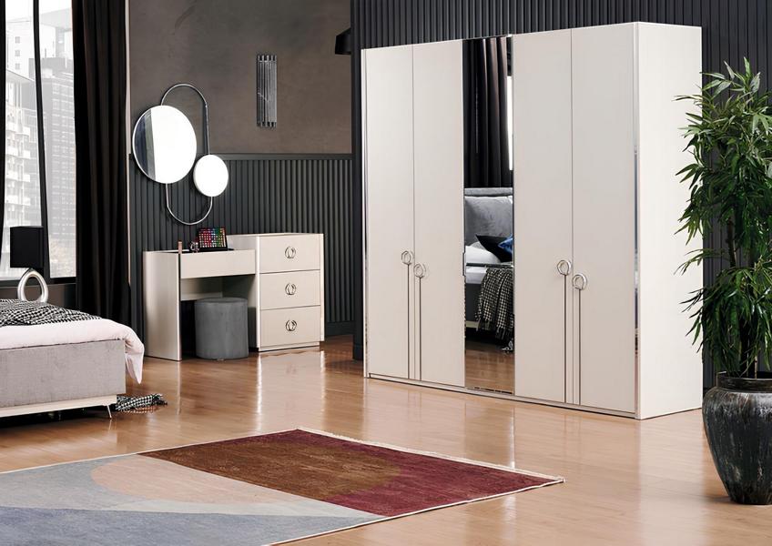 Wardrobe Mirror Cabinet Vanity Built-in Closet Makeup Station Table