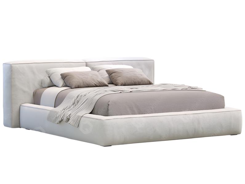 Design double bed, marriage bed, upholstered bed, bed frame, bedroom furniture, hotel.