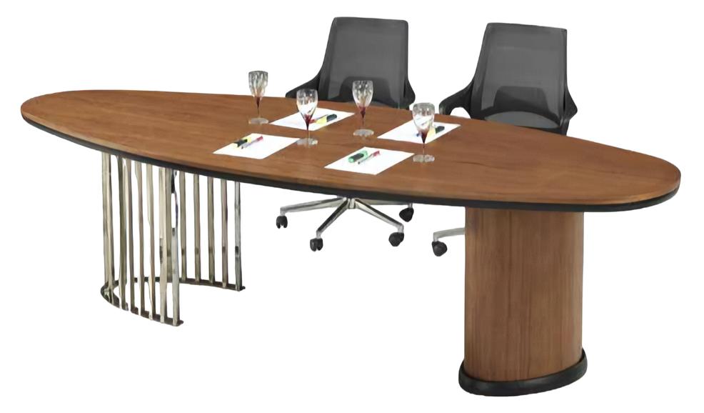 Designer Oval Desk Office Table Work Table Metal Legs Office Furniture