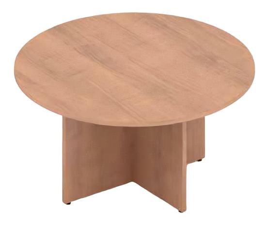 Beige round desk wooden table work table living room office furniture