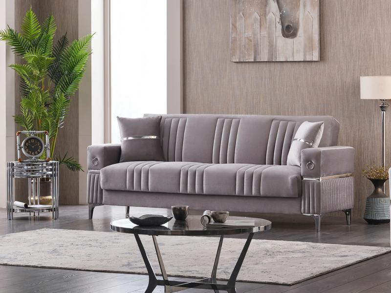 Couch three-seater upholstered sofa design 3-seater fabric sofa gray sofa