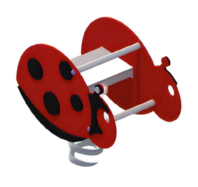Swing rocker rocking device seesaw children\'s rocker playground ladybug