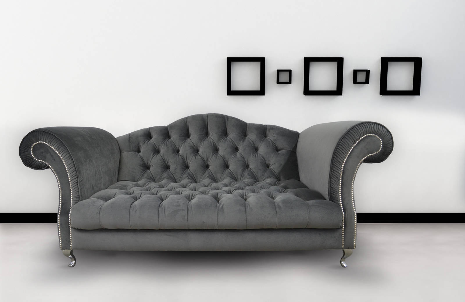 Chesterfield Sofa Upholstered Designer Couch Sofas Set Fabric Textile Fabric 25