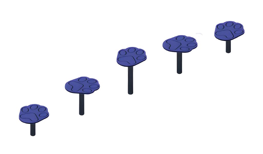 Obstacle course for seesaw, obstacle series, dogs, jump hurdles, slalom poles.