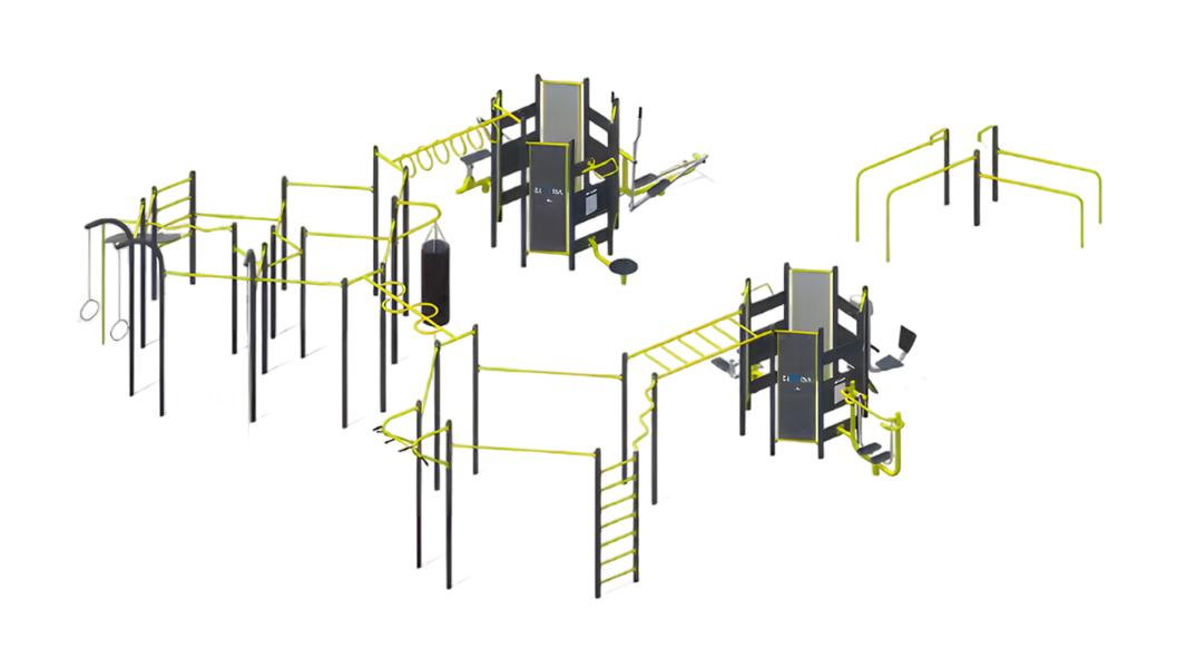 Children\'s playground, street sports equipment, pull-up bars, amusement park, shoulder muscles