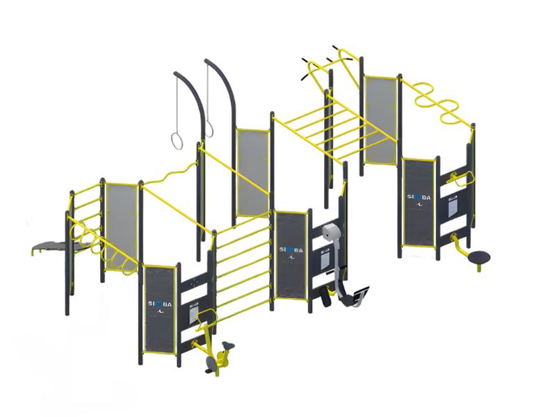 Street sports equipment, balancing devices, training equipment, hanging devices, movement equipment.