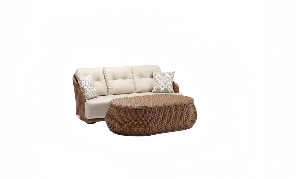 Garden rattan furniture sofa set terrace set balcony outdoor lounge furniture 2 pieces.