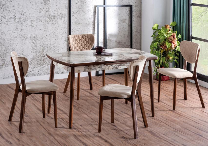 Luxury High Quality Complete Dining Table 4 Chairs Luxury Dining Room Design Furniture