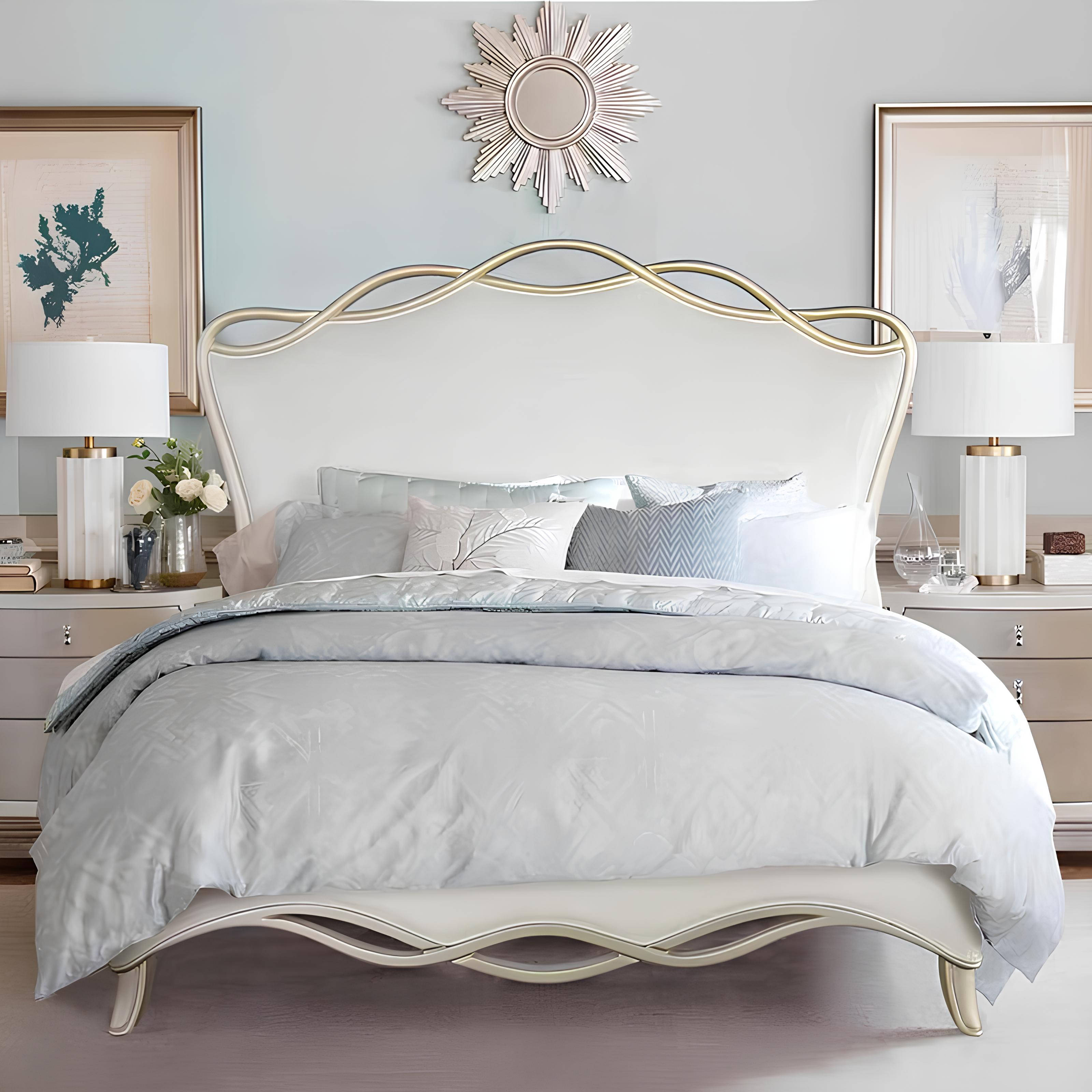 Bed Textile Upholstered Bed Luxury Double Bedroom Designer Bed Beds New 180x200