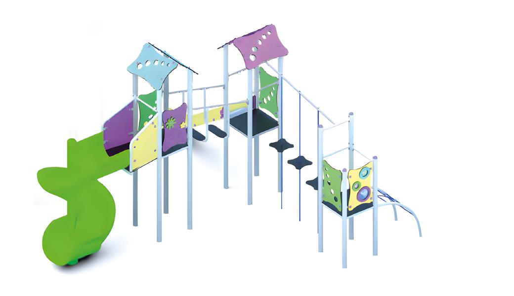 Outdoor playground amusement area children\'s play area slide tower play site