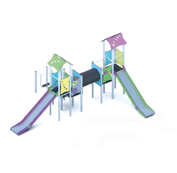Slide, play area, playground, climbing frame, adventure area, activity area.