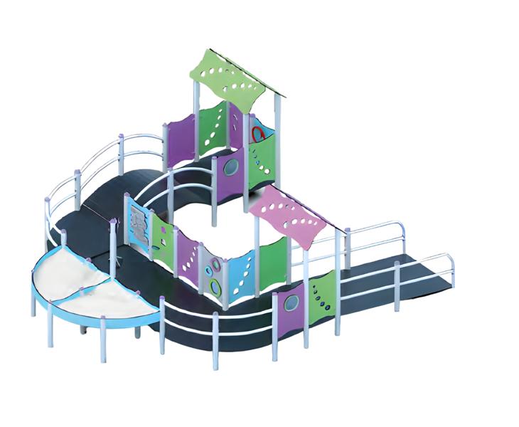 Play zone movement area recreation area play tower with slide movement area