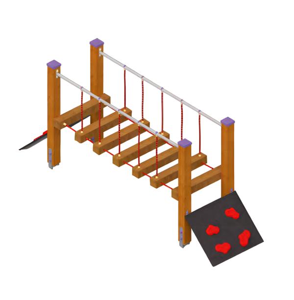 Wobble beam playground balance bridge hanging bridge climbing bridge suspended beam