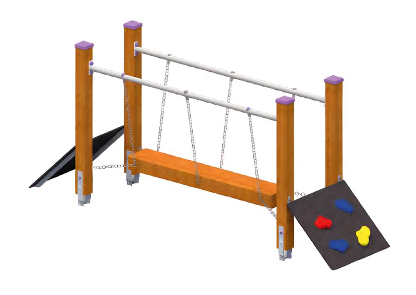 Playground Swing Bridge Balancing Bridge Suspension Bridge Climbing Bridge Wobble Beam
