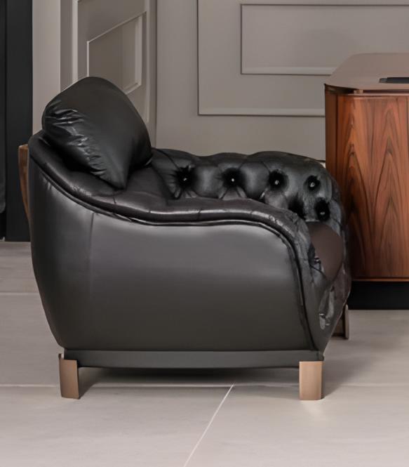 Design leather chair dining chair office chair classic black armchair chair
