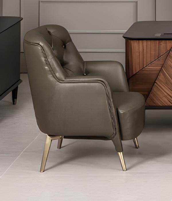 Chesterfield Leather Armchair Upholstered Chair Luxury Furniture Sofa Couch Office Chairs New