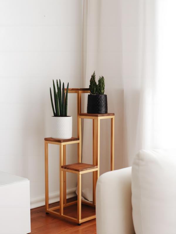 Flower stand pot plant stand plant stand gold flower metal