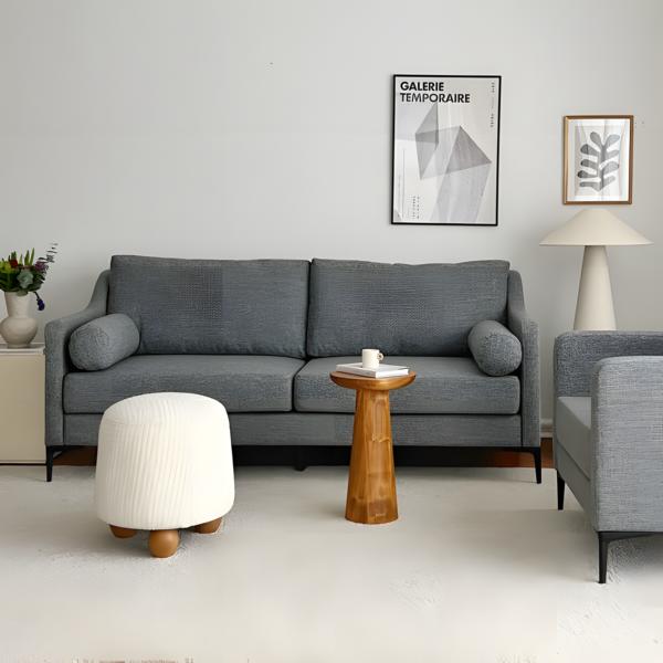 Sofa three-seater couch upholstered sofa design 3-seater fabric sofa gray new