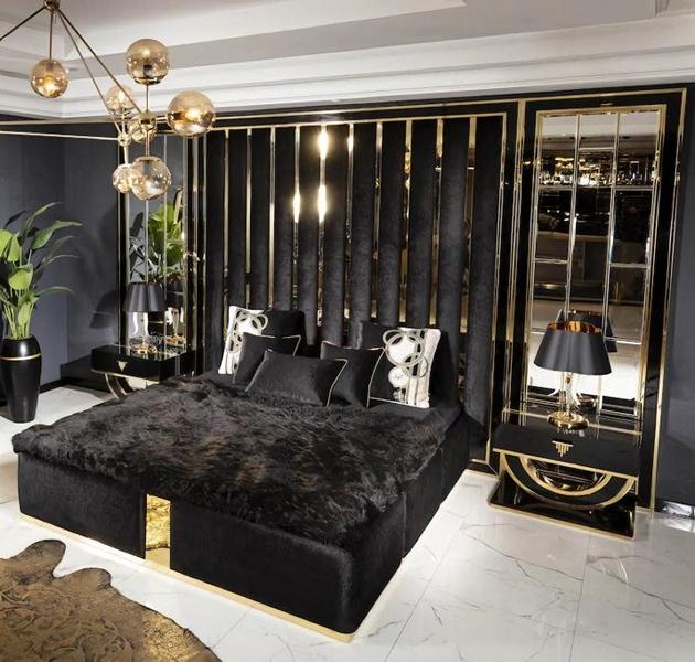 3-piece bed set night tables fashion bedroom adult beige furniture beds