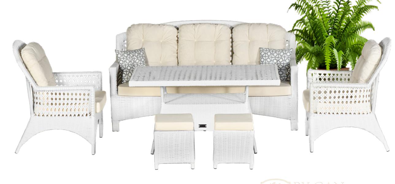 Elegance garden furniture sofa armchair coffee table versatility ease of maintenance