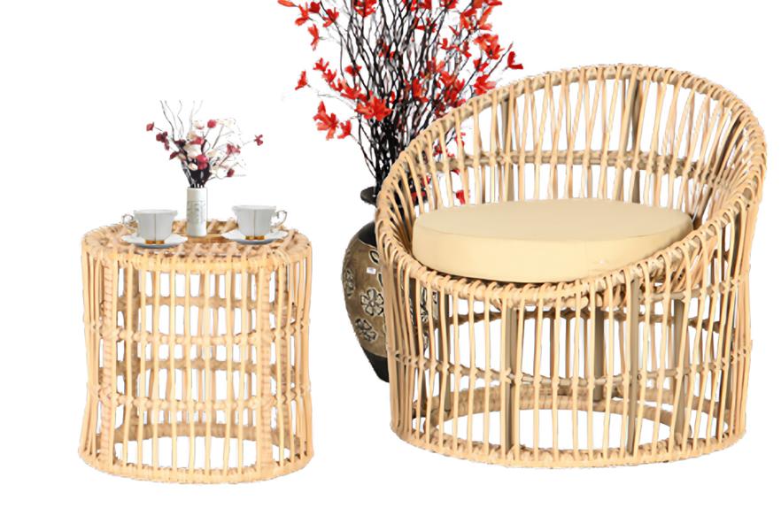 2-piece garden furniture set, seating furniture, garden suite, terrace coffee table, armchair