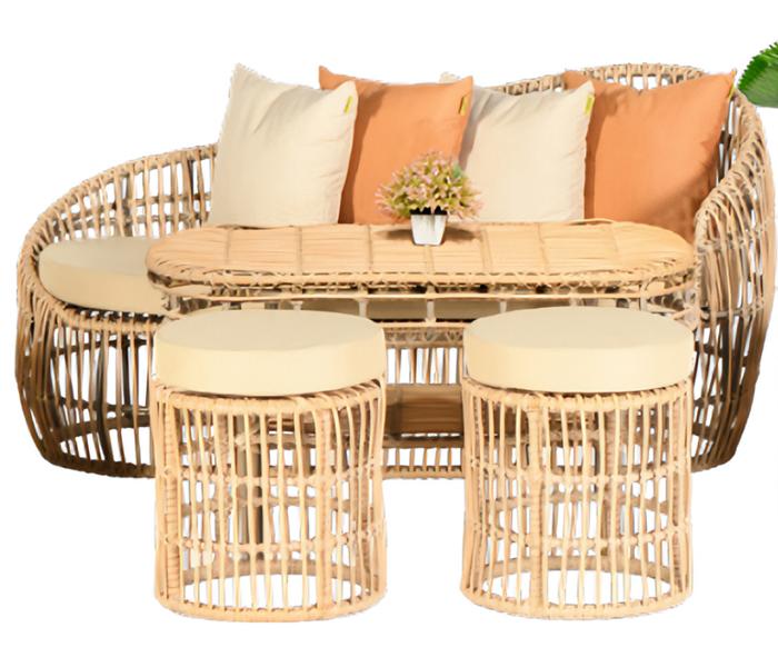 Garden furniture sofa set, sofa, coffee table, seating groups, veranda stool, modern 4-piece.