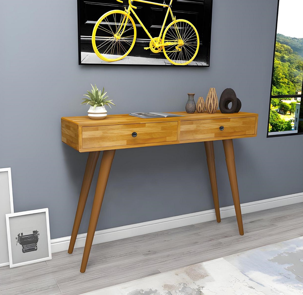High-quality brown console table design wooden table console console tables