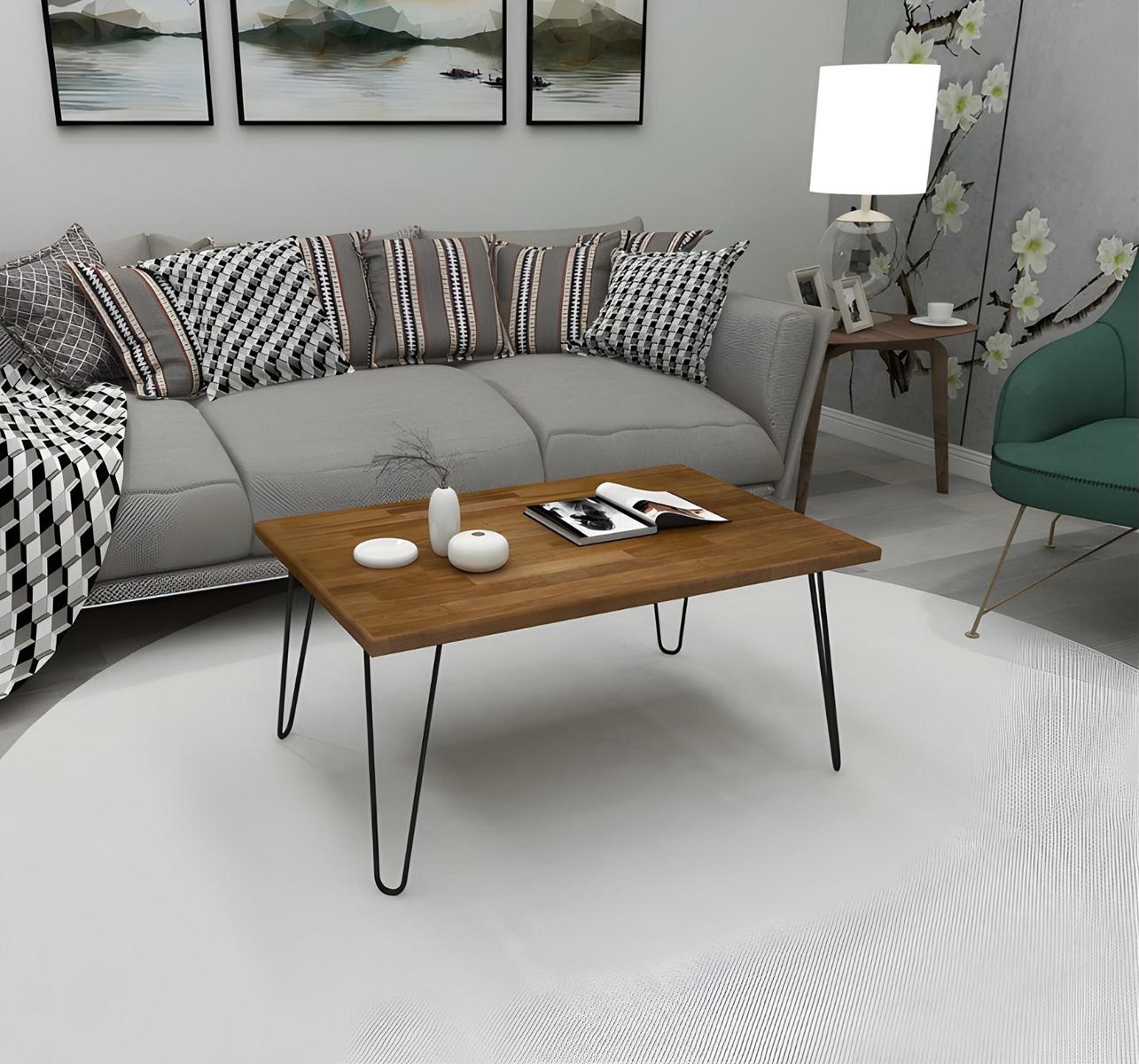 Dark brown living room table designer coffee table luxurious sofa table