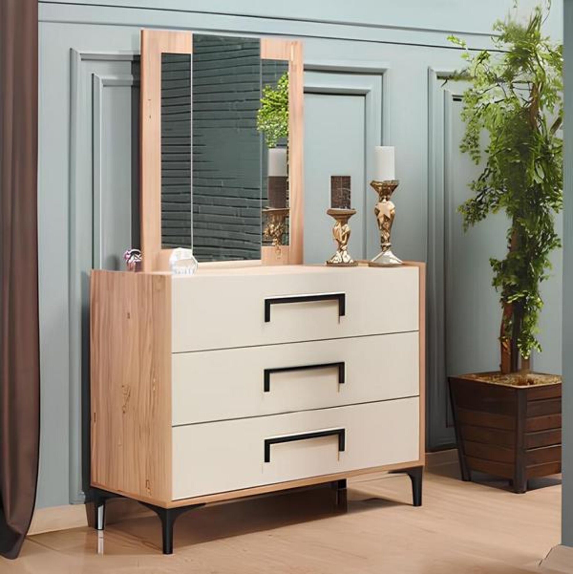 Vanity mirror dresser cosmetic dresser styling dresser table make-up table