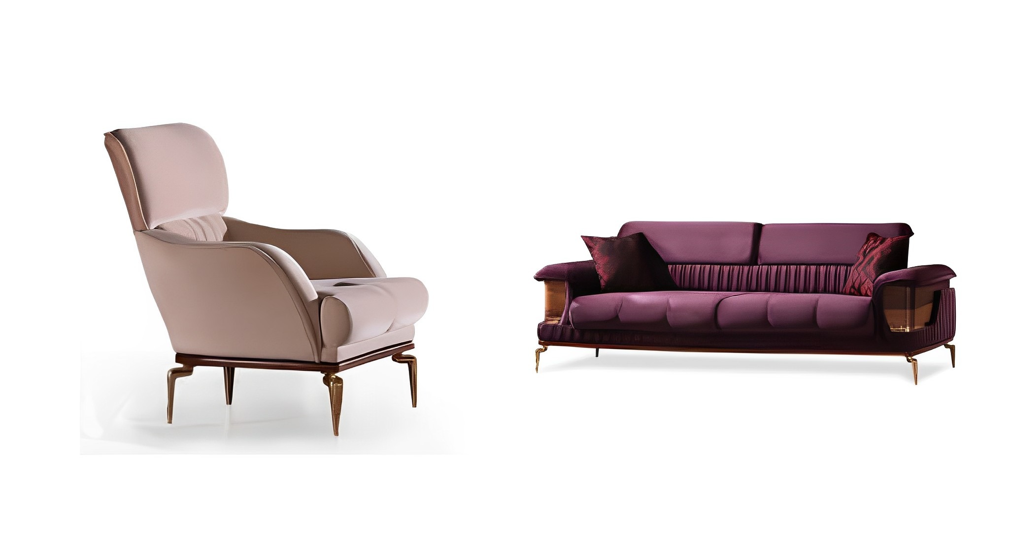 Living Room Set Sofa 3+1 Seater Modern Furniture Couch Luxury Design 2-piece