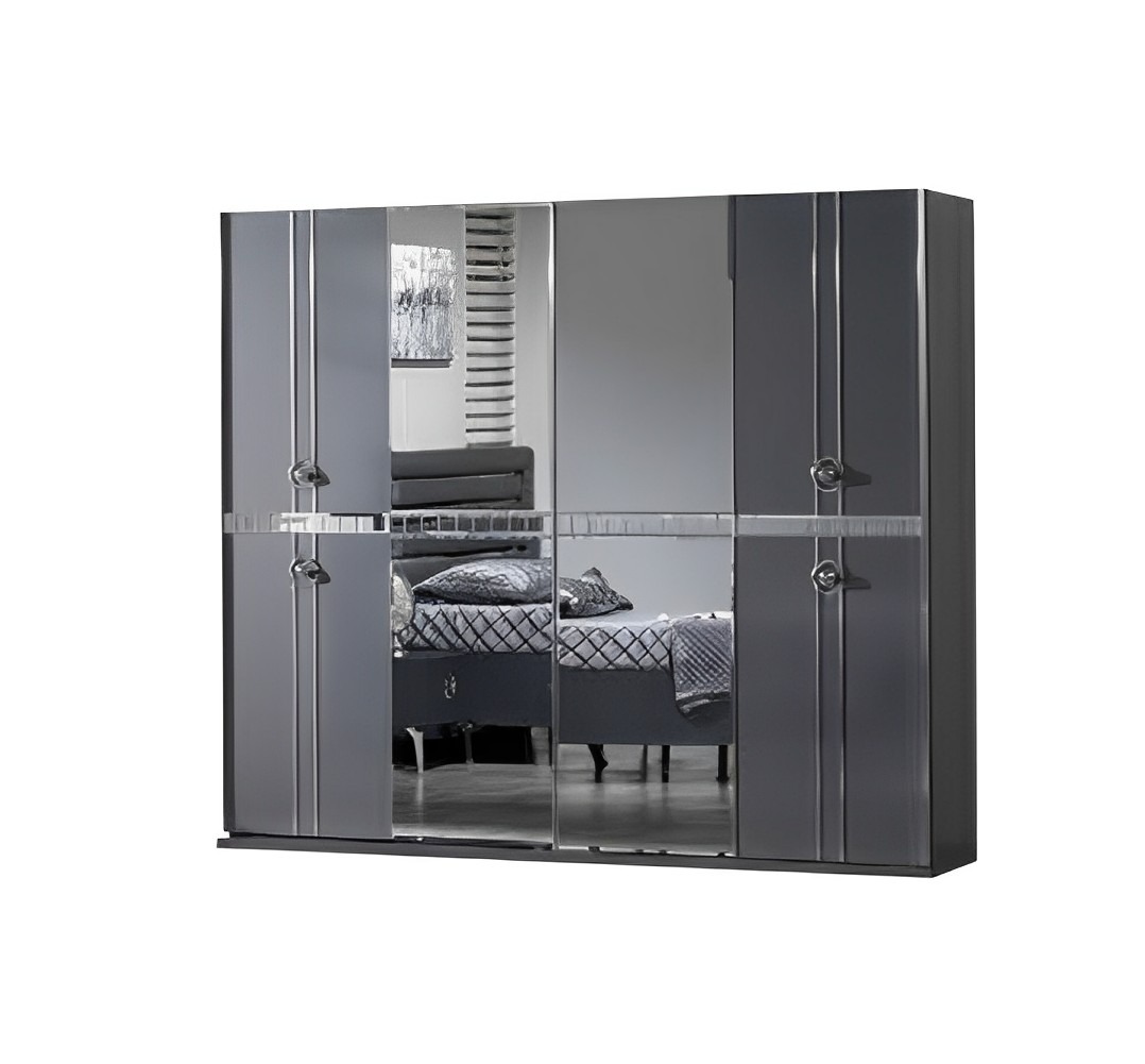 Wardrobe Bedroom Modern Furniture Gray Closet Design