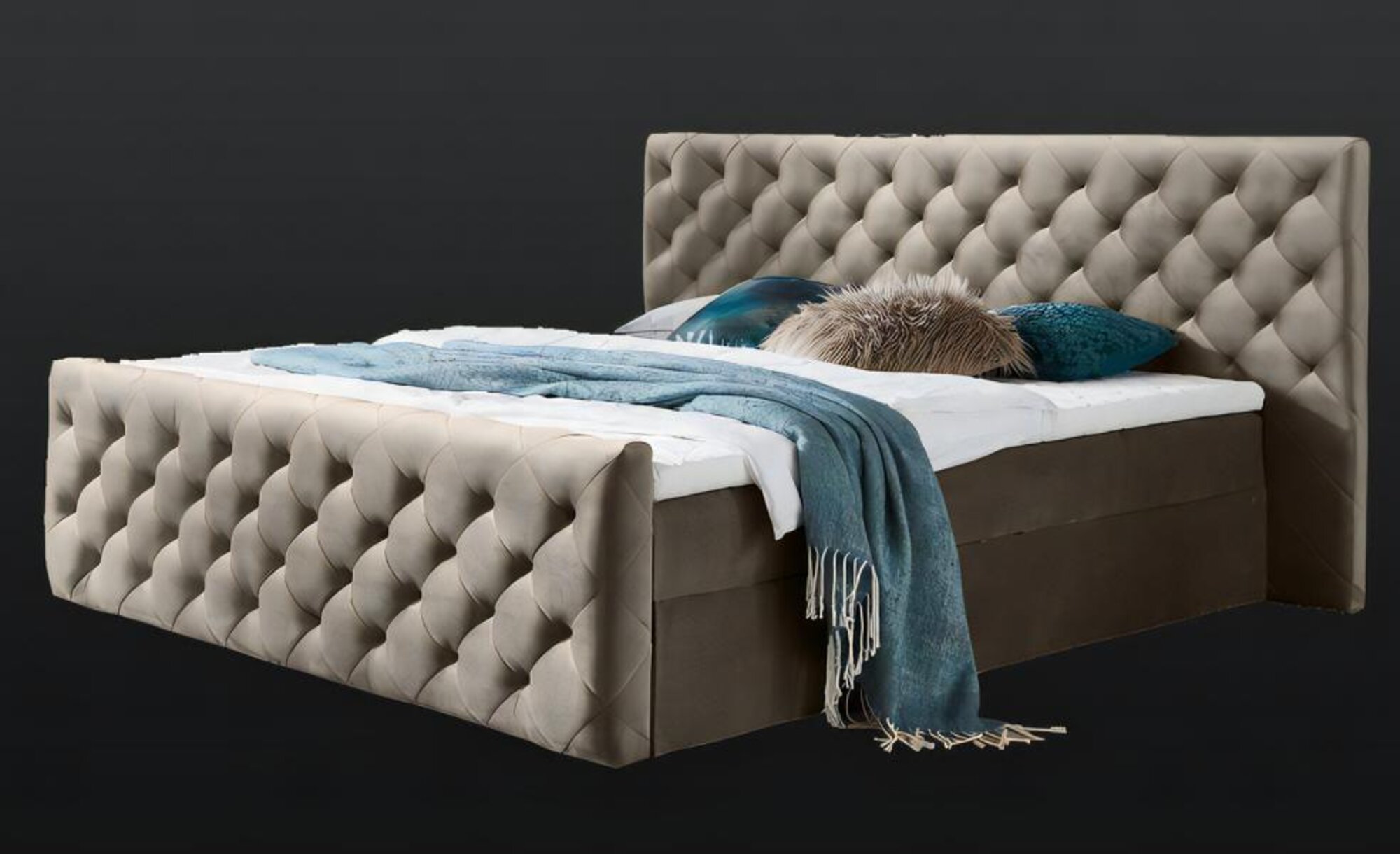 Modern double bed bedroom 180 cm mattress high-quality Chesterfield